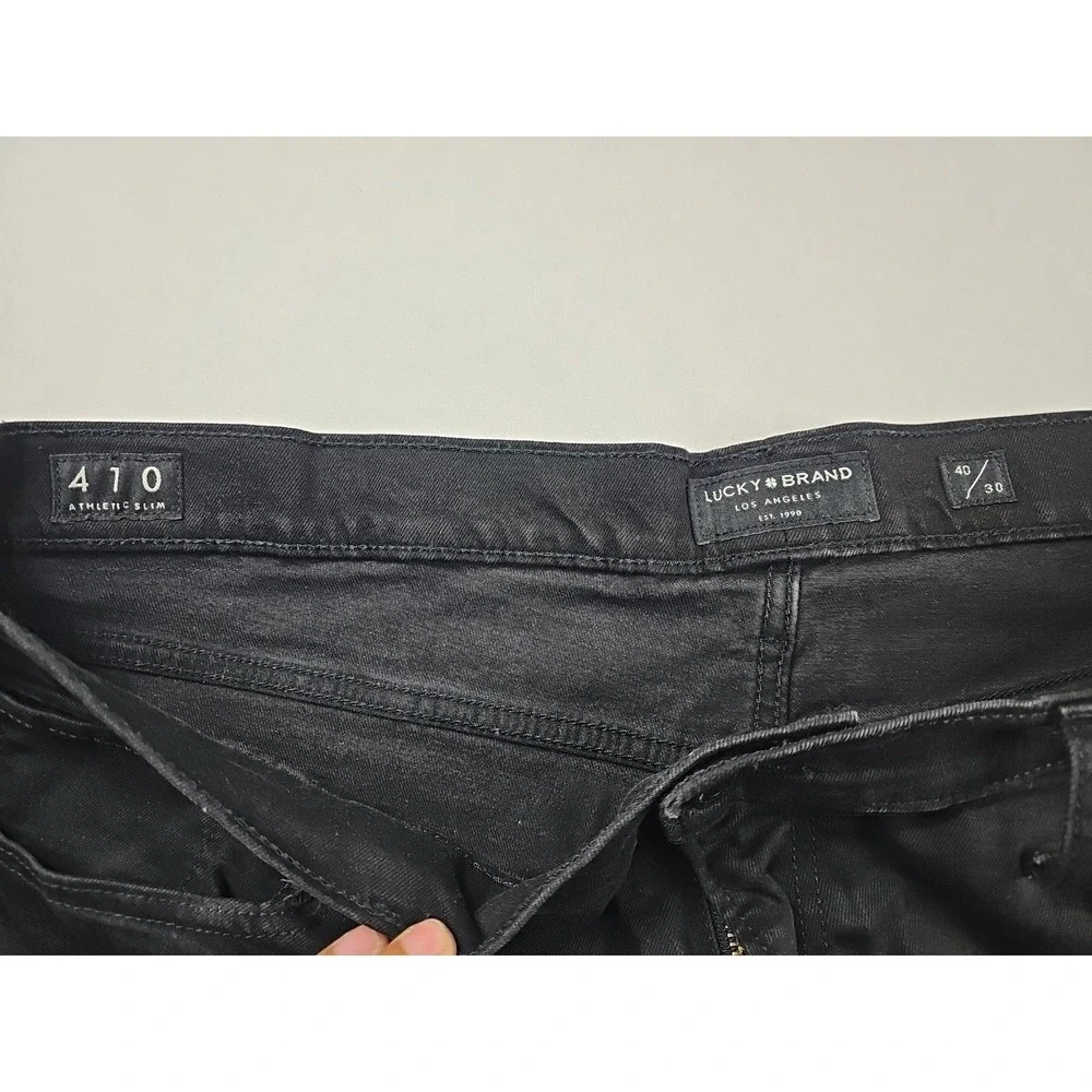 Lucky Brand 410 Athletic Slim Men's Black Jeans Size 40/30 Stretch Denim